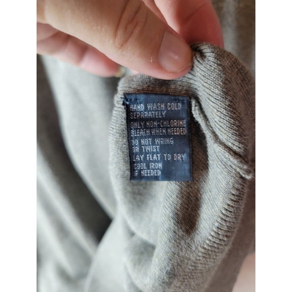 Polo Ralph Lauren Men's Size XL Sweater Pima Cotton V-Neck Gray Long Sleeve - Picture 5 of 6